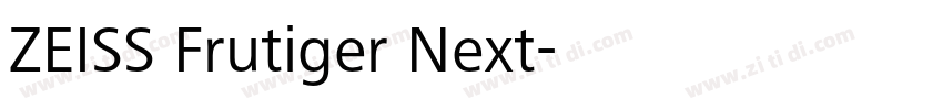 ZEISS Frutiger Next字体转换